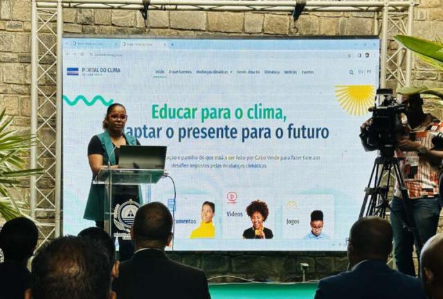 Presentation of the portal by the National Director of the Environment, Mrs. Ethel Rodrigues