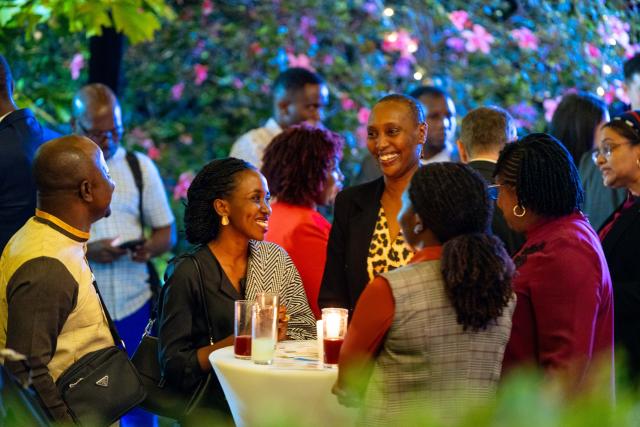 People networking during a cocktail