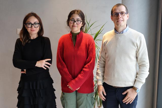 Liza posing with LuxDev Kosovo representatives