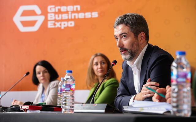 Person speaking during panel at the Forum