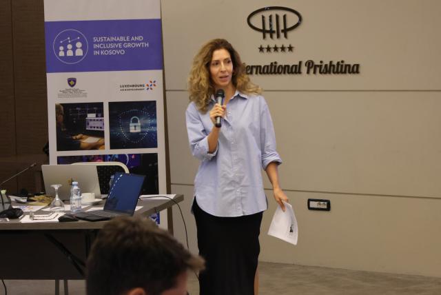 Presenter speaking to workshop attendees 
