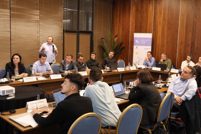 Expert leading discussion during workshop