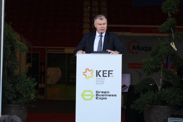Ambassador addressing audience during opening ceremony