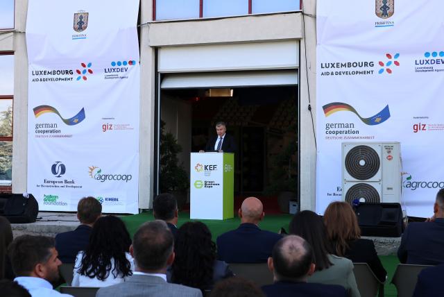 Ambassador speaking during opening ceremony 