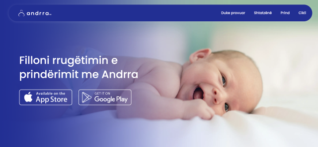 A screenshot of the Andrra App