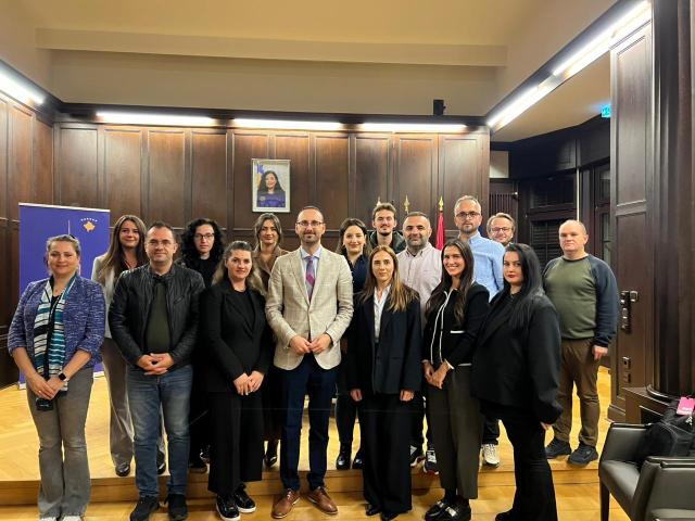 Solar companies visiting Kosovo Embassy in Berlin posing for a photo