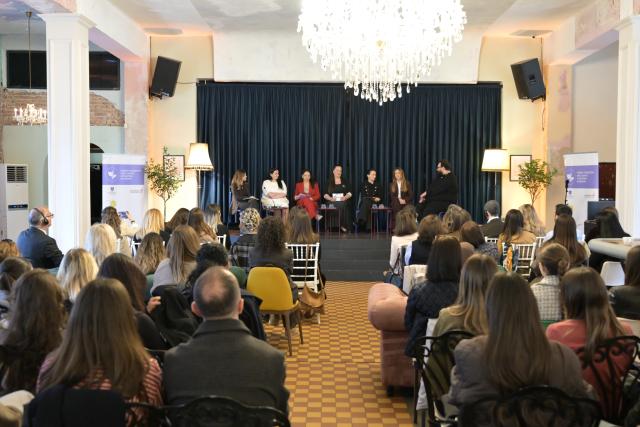Venue where women panelists discussing their careers in energy