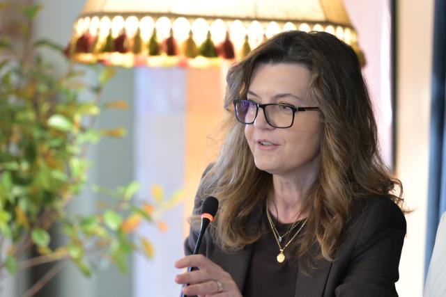 Woman panelist during the event marking 8 march