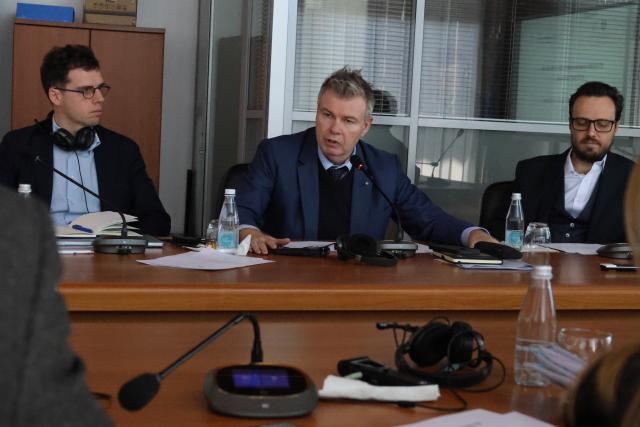 Ambassador Dietz addressing the Steering Committee Meeting