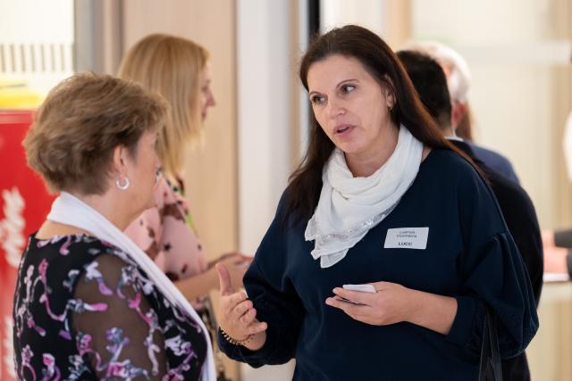 People networking during a cocktail